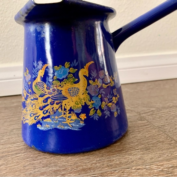 Vintage Blue Enamelware Coffee Pot Romania - Picture 12 of 12